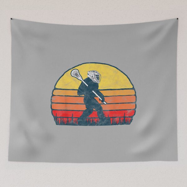 Item preview, Funny Sasquatch Lax Bigfoot Lacrosse Vintage 80s Sunset designed and sold by ArleneRowe.