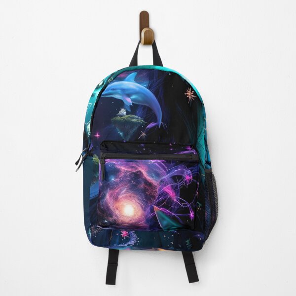 Item preview, Cosmic Elf Goddess Neon Galaxy Fantasy Portrait & Celestial Space Art designed and sold by DreamyWallVibes.