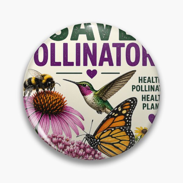 Item preview, Save Pollinators Wildlife Garden Sticker designed and sold by Whiskered Garden Studio.