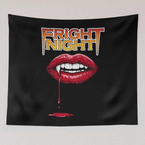 Item preview, Fright Night 1985 Retro Horror Poster Vampire Fang designed and sold by andrijadesign.