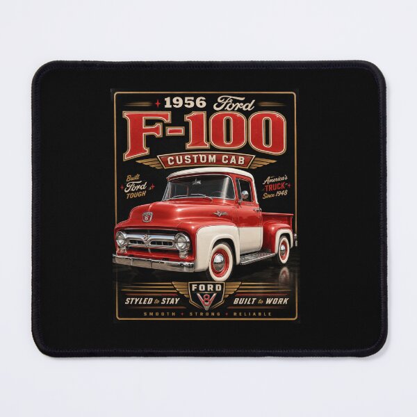 Item preview, 1956 Ford F-100 Custom Cab Classic Pickup Truck Vintage Two-Tone Art designed and sold by TheArtOfCar.