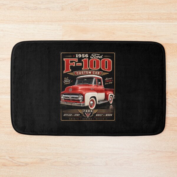 Item preview, 1956 Ford F-100 Custom Cab Classic Pickup Truck Vintage Two-Tone Art designed and sold by TheArtOfCar.