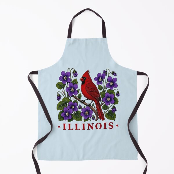 Item preview, Illinois Cardinal & Native Violets Vintage Homage designed and sold by The-Drip-Studio.
