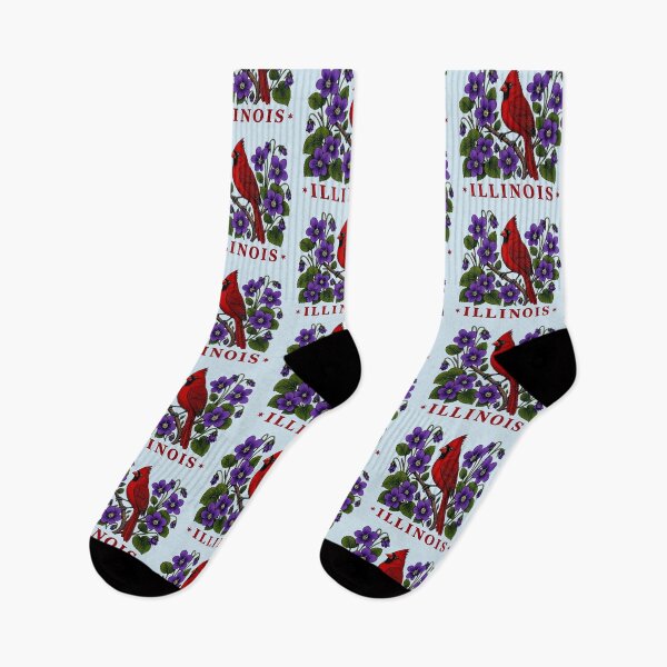 Item preview, Illinois Cardinal & Native Violets Vintage Homage designed and sold by The-Drip-Studio.