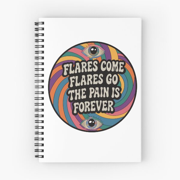 Item preview, Flares Come Flares Go The Pain Is Forever Retro Psychedelic Chronic Illness  designed and sold by Chronically creative.
