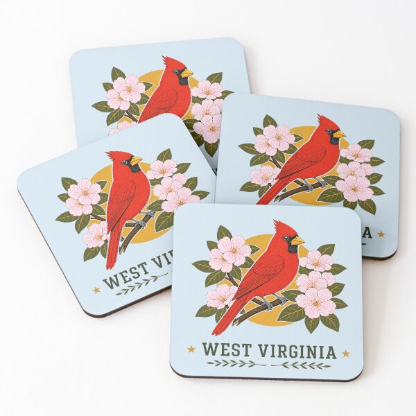 Item preview, West Virginia Cardinal & Rhododendron Homage designed and sold by The-Drip-Studio.