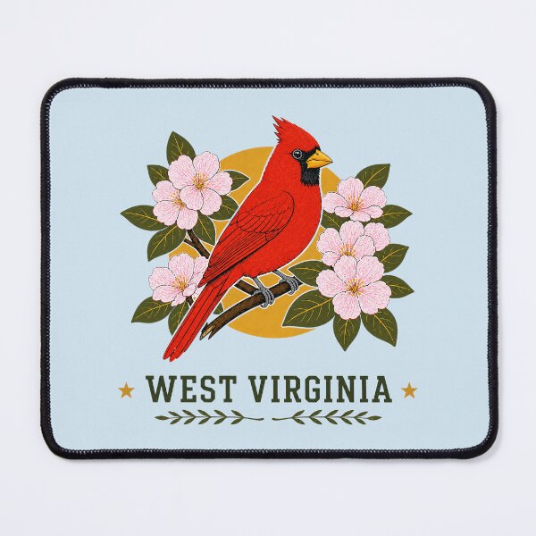 Item preview, West Virginia Cardinal & Rhododendron Homage designed and sold by The-Drip-Studio.