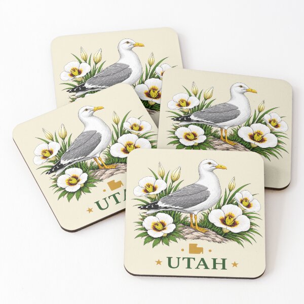 Item preview, Utah Gull & Sego Lily Homage designed and sold by The-Drip-Studio.