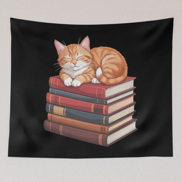 Item preview, Cat On Books Literary Charm for Cat Lovers designed and sold by TrinaEspinoza.