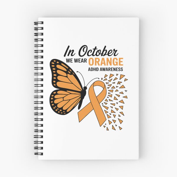 Item preview, In October We Wear Orange Butterfly ADHD Awareness designed and sold by fferomananul.