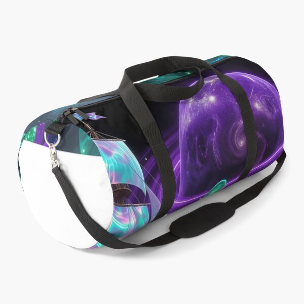 Item preview, Galactic Siren Dreamscape | Neon Fantasy Space Ship & Cosmic Dolphins Art Print designed and sold by DreamyWallVibes.