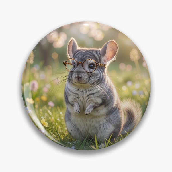 Item preview, Myopic Chinchilla in a Blooming Meadow  designed and sold by Tridentulus.
