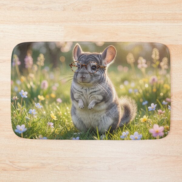 Item preview, Myopic Chinchilla in a Blooming Meadow  designed and sold by Tridentulus.
