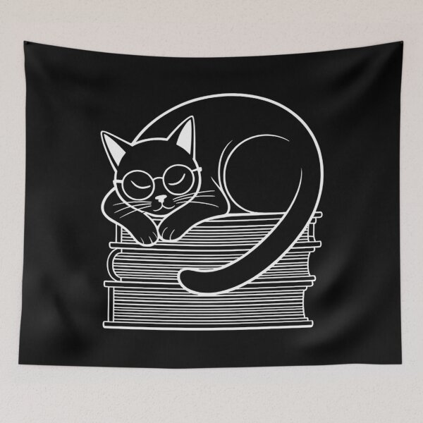 Item preview, Cat Sleeping On Books designed and sold by TrinaEspinoza.