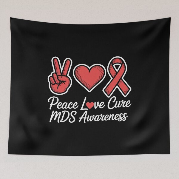 Item preview, MDS Myelodysplastic Syndrome Awareness Peace love Cure designed and sold by fferomananul.