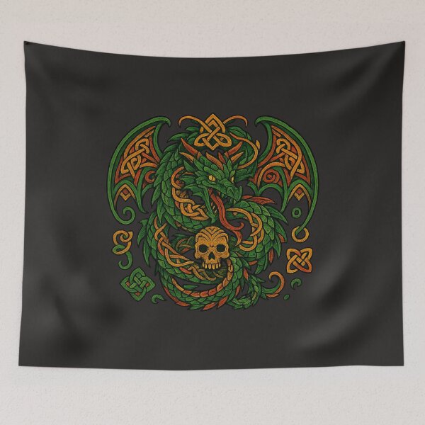 Item preview, Celtic Dragon Skull  designed and sold by madmattx.