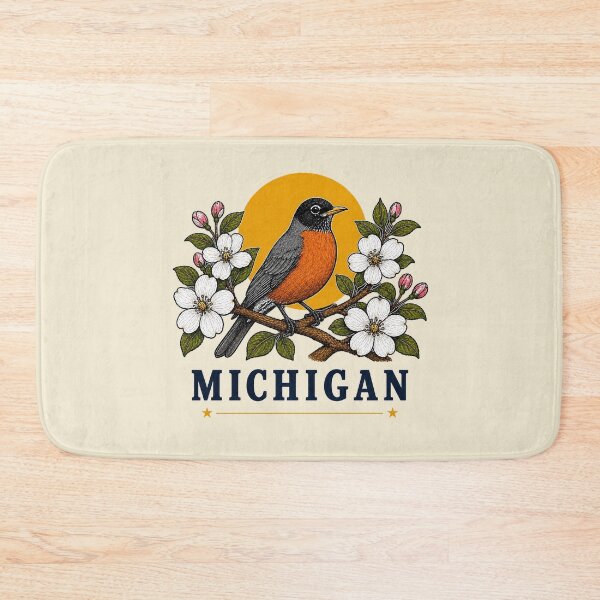 Item preview, Michigan Robin & Apple Blossom Homage designed and sold by The-Drip-Studio.