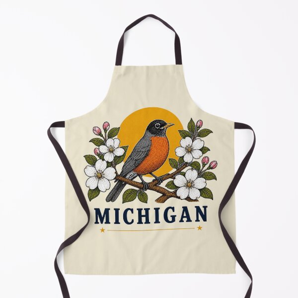 Item preview, Michigan Robin & Apple Blossom Homage designed and sold by The-Drip-Studio.