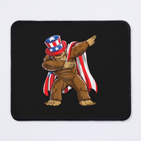 Item preview, Dabbing Bigfoot 4th of July Sasquatch American Flag designed and sold by FrankIsabel.