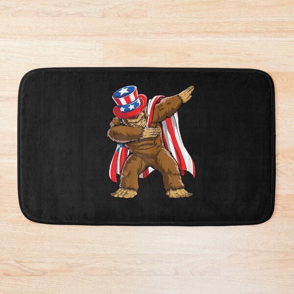 Item preview, Dabbing Bigfoot 4th of July Sasquatch American Flag designed and sold by FrankIsabel.