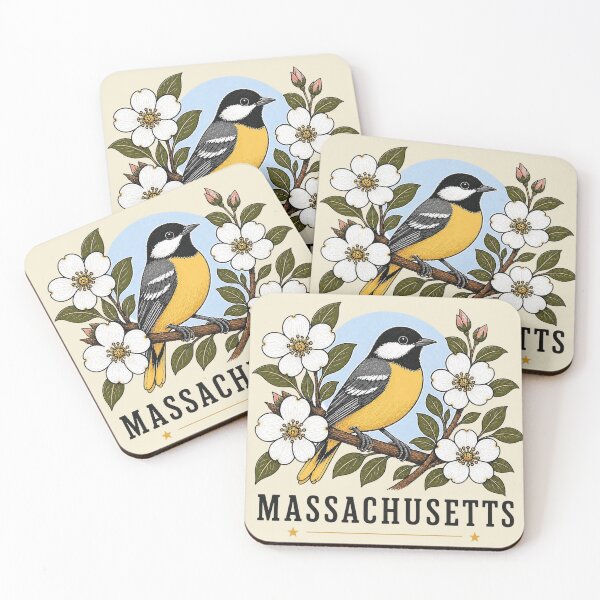 Item preview, Massachusetts Chickadee & Mayflower Homage designed and sold by The-Drip-Studio.