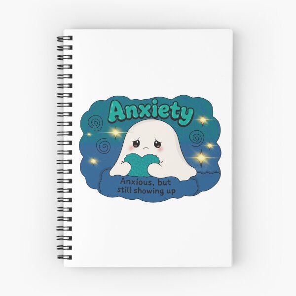 Item preview, Anxious but Still Showing Up Cute Mental Health Ghost designed and sold by Chronically creative.