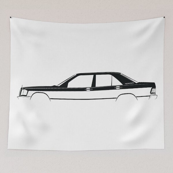 Item preview, 190 E (W201) (Black) designed and sold by Car Silhouettes.
