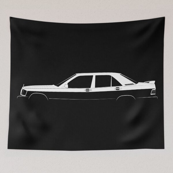 Item preview, 190 E 2.3-16 (W201) (White) designed and sold by Car Silhouettes.