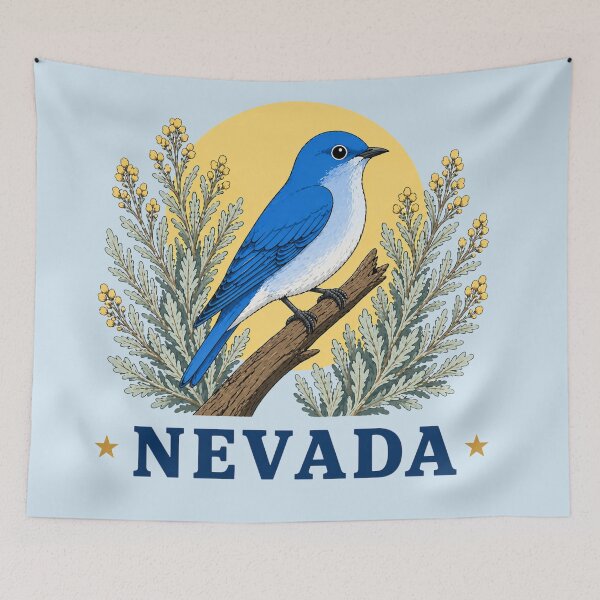 Item preview, Nevada Bluebird & Sagebrush Homage designed and sold by The-Drip-Studio.