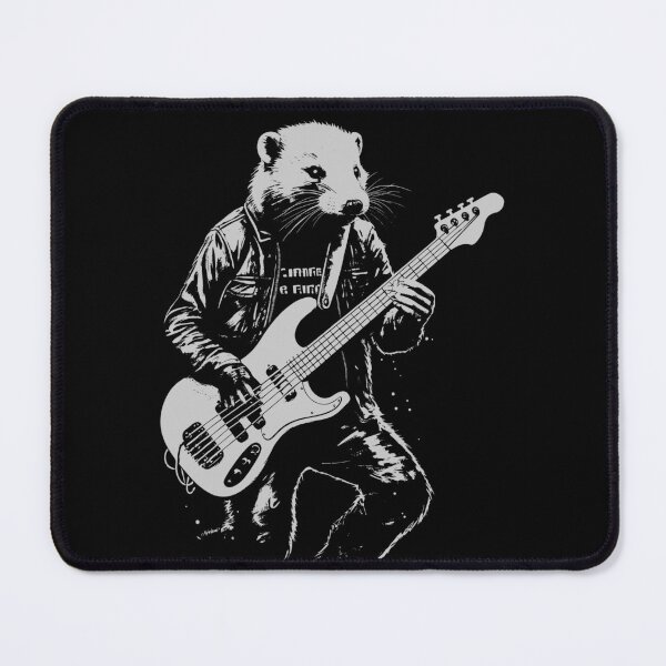 Item preview, Funny Ferret Guitarist Bass Guitar Mom Dad Kids designed and sold by rafaeltto.