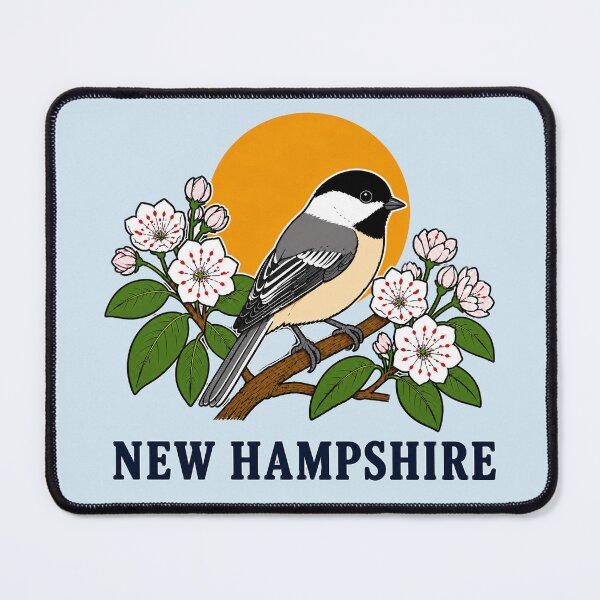 Item preview, New Hampshire Chickadee & Pink Lady Slipper Homage designed and sold by The-Drip-Studio.