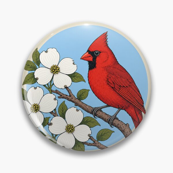 Item preview, North Carolina Cardinal & Dogwood Homage designed and sold by The-Drip-Studio.