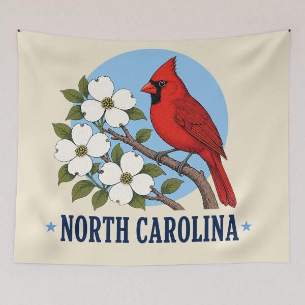 Item preview, North Carolina Cardinal & Dogwood Homage designed and sold by The-Drip-Studio.