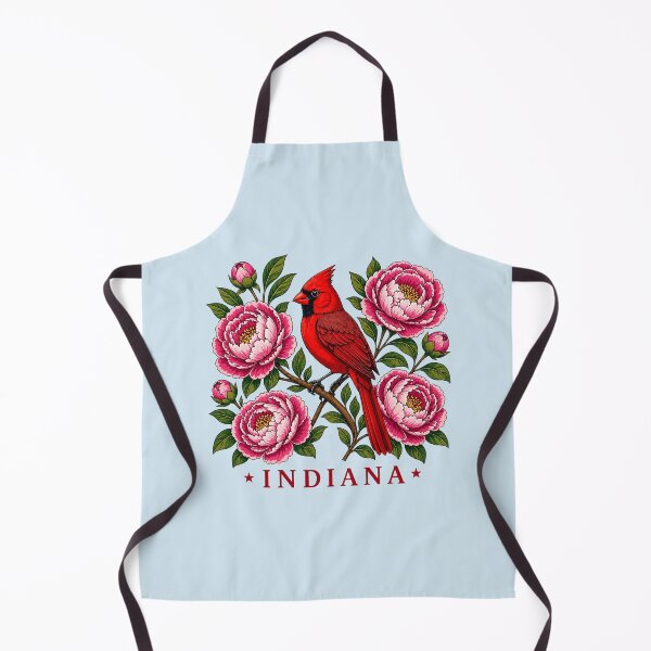 Item preview, Indiana Cardinal & Peonies Vintage Homage designed and sold by The-Drip-Studio.