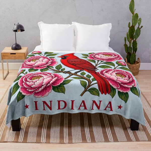 Item preview, Indiana Cardinal & Peonies Vintage Homage designed and sold by The-Drip-Studio.