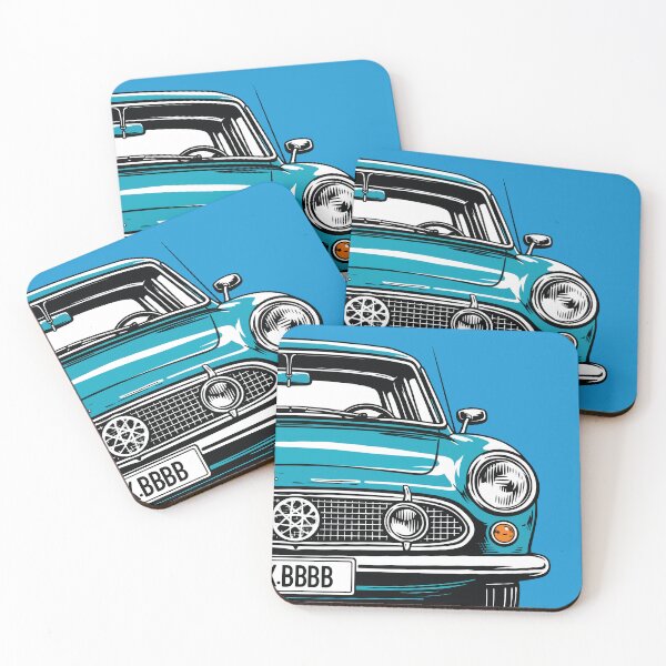 Item preview, Teal Classic Vintage Car Front View Art designed and sold by RamyGallery.