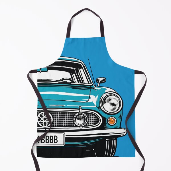 Item preview, Teal Classic Vintage Car Front View Art designed and sold by RamyGallery.