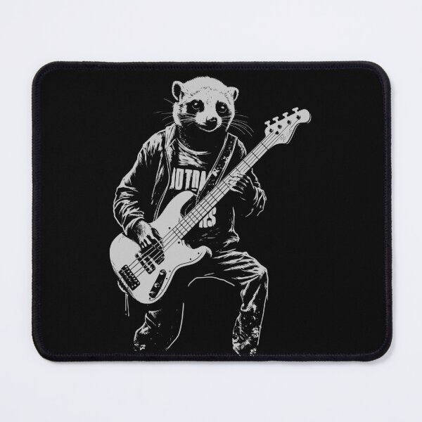 Item preview, Funny Meerkat Guitarist Bass Guitar Mom Dad Kids designed and sold by rafaeltto.