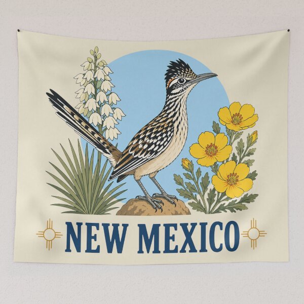 Item preview, New Mexico Roadrunner & Yucca Homage designed and sold by The-Drip-Studio.