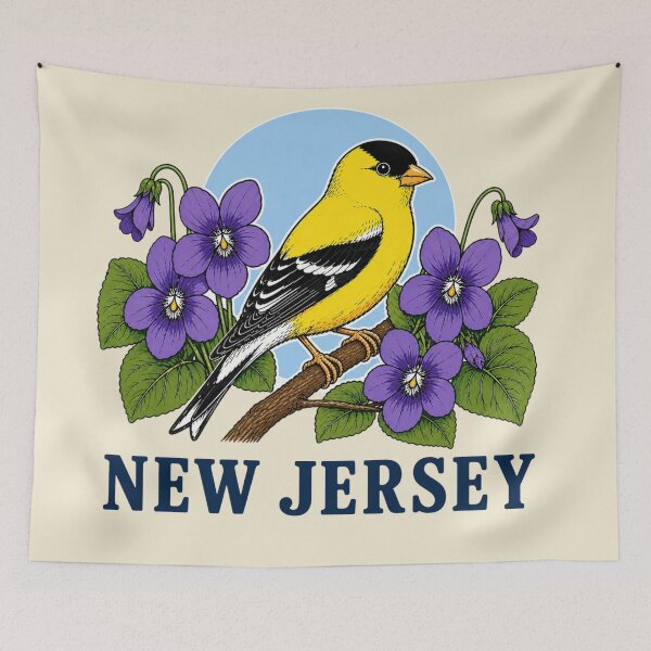 Item preview, New Jersey Goldfinch & Violet Homage designed and sold by The-Drip-Studio.