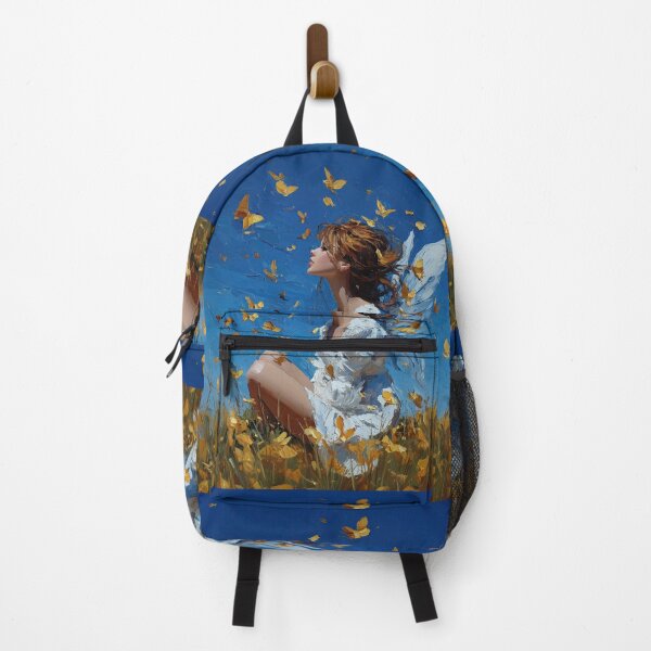 Item preview, Ethereal Butterfly Fairy in Golden Meadow Painting designed and sold by colorful-white.