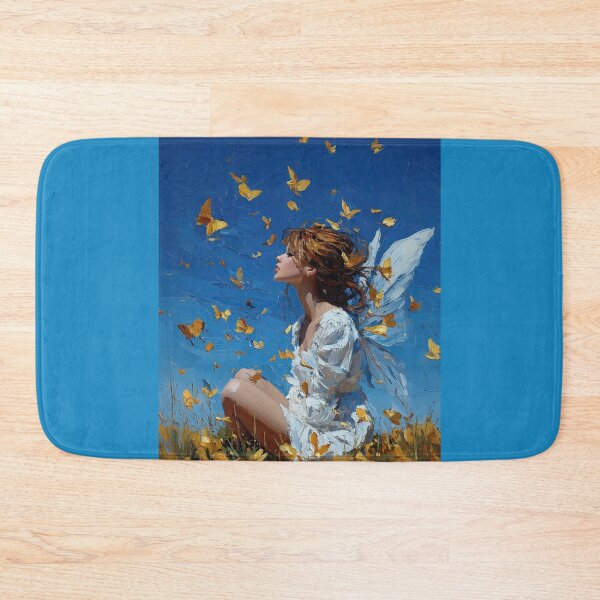 Item preview, Ethereal Butterfly Fairy in Golden Meadow Painting designed and sold by colorful-white.