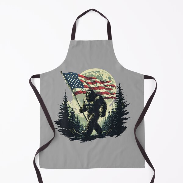 Item preview, Big Foot Bigfoot Sasquatch American Flag Patriotic 4th July designed and sold by GreggRoss.
