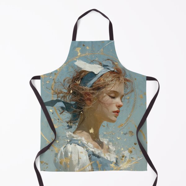 Item preview, Graceful Girl with Golden Sparkles Digital Painting designed and sold by colorful-white.