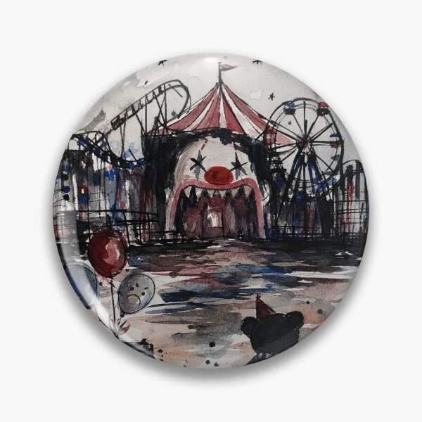Item preview, Dark Carnival Clown Watercolor  designed and sold by eliramaison.