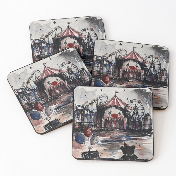 Item preview, Dark Carnival Clown Watercolor  designed and sold by eliramaison.