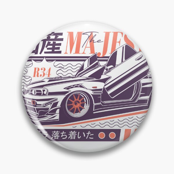Item preview, The Majestic R34 - JDM Skyline Godzilla Widebody Lambo Door Poster designed and sold by Pupung oktavian.