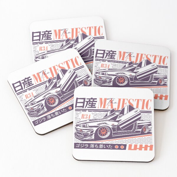 Item preview, The Majestic R34 - JDM Skyline Godzilla Widebody Lambo Door Poster designed and sold by Pupung oktavian.