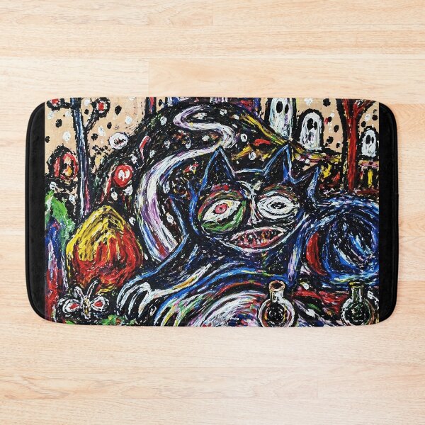 Item preview, Creepy Cat Graveyard Outsider Painting designed and sold by Modaozushi216.