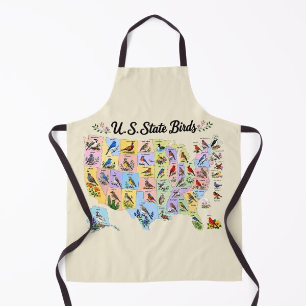Item preview, U.S. State Birds Map Illustration designed and sold by The-Drip-Studio.